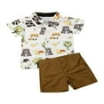thumbnail image 1 of Chemises à Manches Courtes pour Petits Garçons Hauts Shorts Pantalons 2 Pcs Tenues d'Été, 1 of 6