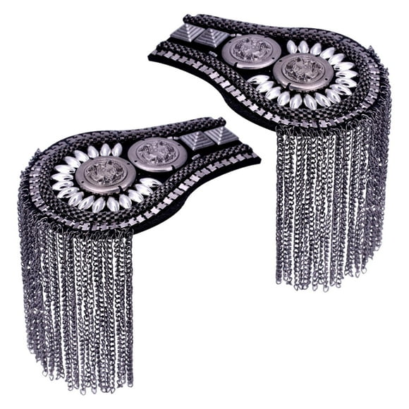 Charretera de hombro Yuyangstore Epaulets Borla Cadena para traje Ropa Accesorios Mujeres Hombres