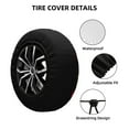 thumbnail image 2 of Rateoe Cherry Pattern Tire Cover Wheel Protectors Weatherproof Wheel Covers Universal Fit for Trailer Rv SUV Truck Camper Travel Trailers Accessories-16 inch, 2 of 6