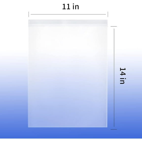100 PCS 11"x14" Clear Reclosable Plastic 2-Mil Ziplock Bags Poly Jewelry Storage Zipper Baggies