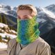 thumbnail image 2 of Ofertas Únicas 1 Pc Bufanda Facial con Protector Solar Patrón de Rayas Máscara Facial para Ciclismo al Aire Libre Azul Amarillo, 2 of 6