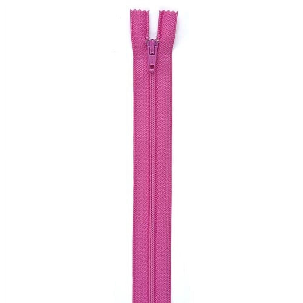 (2 pack) Coats & Clark Polyester 7" All Purpose Hot Pink Sewing Zipper, 1 Each