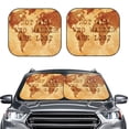 thumbnail image 2 of Fotbe Not All Those Who Wander Are Lost2 2-Piece Car Windshield Sun Shade | Sun Blocker for Car Windshield | Foldable Automotive Interior Accessories for Sun Protection-Medium, 2 of 7