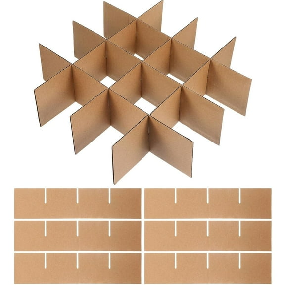 OFEFE 2 Set Moving Boxes Dividers, Glass Dividers for Moving Boxes, Glass Packing Kit for Kitchen Dish Packing Wine Glassware Cardboard Box (12 Cardboard)