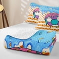 thumbnail image 4 of Homewish Soccer Ice Cream Drip Quilt King,Waffle Us Flag King Coverlet Set,3-Piece, 4 of 7