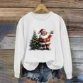 thumbnail image 4 of AINIYS Christmas Sweatshirts for Women Long Sleeve Christmas Theme Graphic Shirt Funny Cute Xmas Crewneck Pullover Tops White Pullover for Women _f XL, 4 of 4