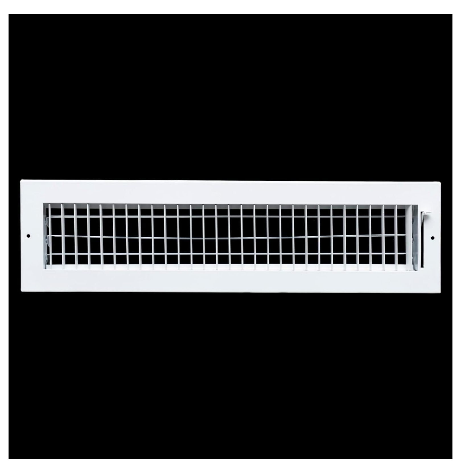 Fits 20x4 Duct Opening Steel Adjustable Air Supply Grille by | Register Vent Cover Grill for Sidewall and Ceiling | White | Outer Dimensions: 21.75" X 5.75"