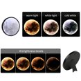 thumbnail image 3 of Espejo de maquillaje alimentado por USB Lámpara de luna 3 colores de iluminación y 4 brillos de pie o montado en la pared, 3 of 8