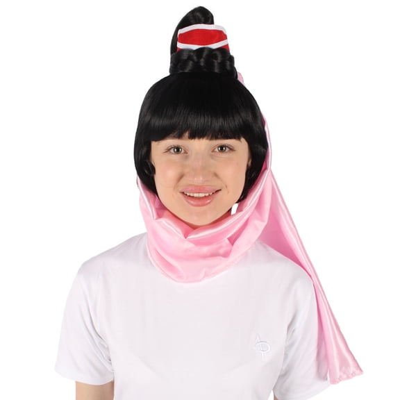 HPO Women’s 60s Black Genie Wig – Synthetic Costume Hair for Halloween & Party