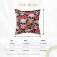 thumbnail image 4 of Bingfone Decorative Pillow Covers 18"X18" Skull And Roses Couch Pillow Cases Modern Farmhouse Covers For Couch Sofa Bed, 4 of 9