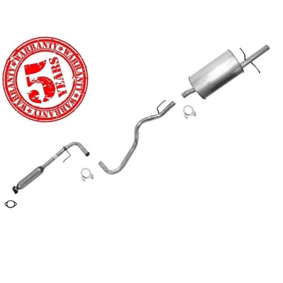 2006-2011 Rolet for HHR 2.2L Muffler Pipe System Kit with Gaskets - USA Made 100% for Fit Accuracy - 1x Extension Pipes + Muffler + Gasket + Clamps