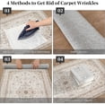 thumbnail image 6 of YOUFORTONG 12x15 Extra Large Living Room Area Rug,Oriental Soft Rug,Non-Slip Thin Stain Resistant Indoor Carpet,Ivory, 6 of 9