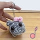 thumbnail image 1 of Sad Hamster Keychain With Violin Sound, Hand Knitted Sad Hamster Cuddly Toy, 1 of 5