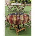 thumbnail image 5 of Outdoor Tablecloth with Umbrella Hole Zipper Vintage American Flag Round Tablecloth 54" Waterproof Outside Table Cloth Farmhouse Shabby Patriot Patio Table Cover Tablecloths for Picnic Party, 5 of 8