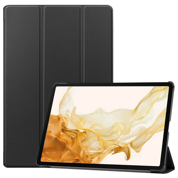 Case for Samsung Galaxy Tab S9/S9 FE, Folio Tri-fold Stand Smart PU Leather / Hard Back Cover with Auto Wake/Sleep Magnetic Ligthweight Slim Fit Drop Protective for Tab S9/S9 FE, Black