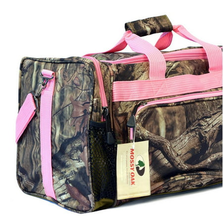 KC Caps Mossy Oak Pink Camouflage Duffle Gear Sport Gym Shoulder Travel Bag - 0