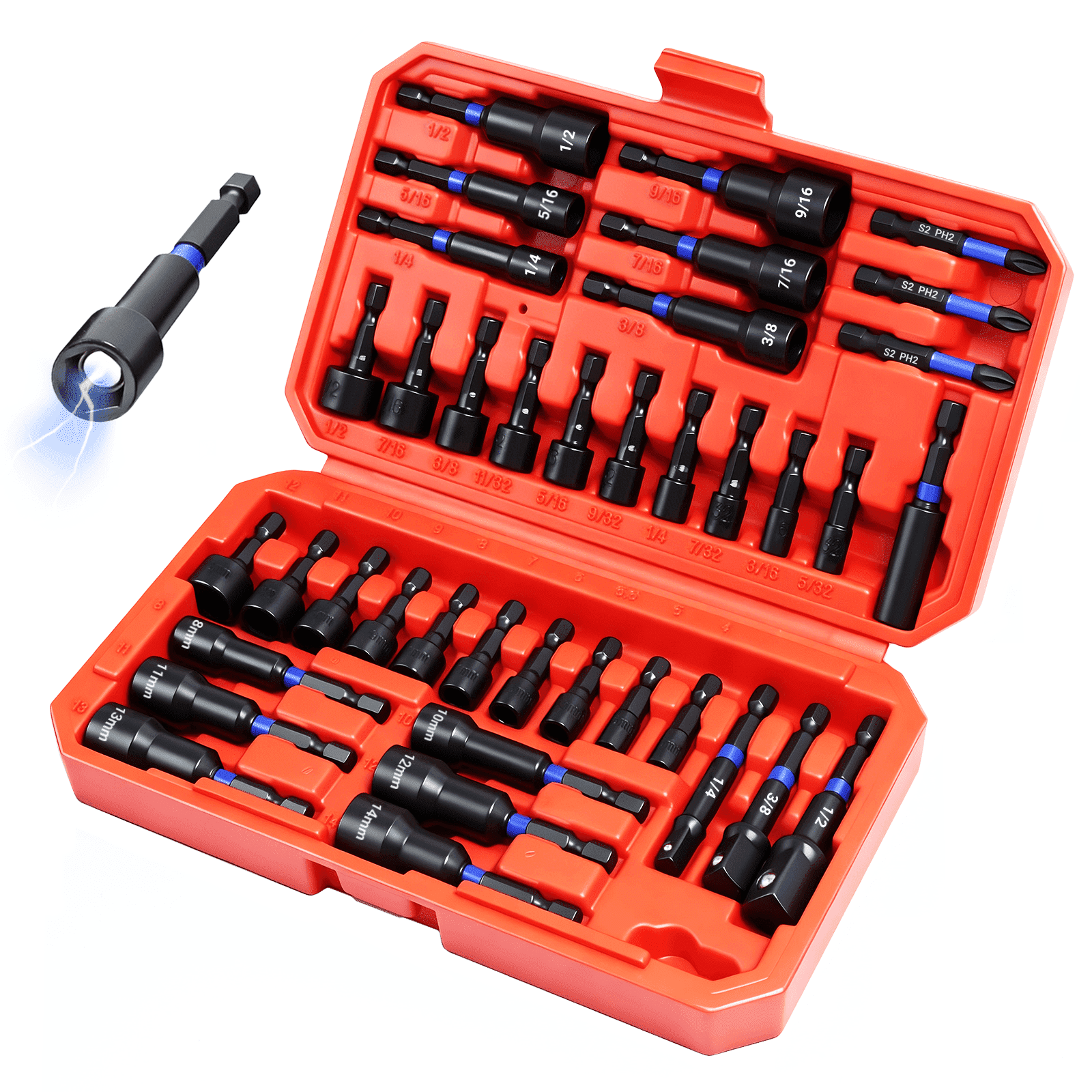 Stalwart 39-Piece Magnetic Screwdriver Set Tool Kit with Storage
