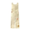 thumbnail image 5 of Tnhcen Women's Summer Retro Floral Button Romper Linen-Look Jumpsuit Retro Print Wide-Leg Romper with Pockets Casual Boho Jumpsuit S-2XL, 5 of 5