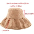 thumbnail image 3 of PIKADINGNIS Women Sun Hat Lace Summer Beach Cap Fashion Pearl Foldable Visor Floppy Hats Wide Brim with Bowknot Bucket Cap, 3 of 5