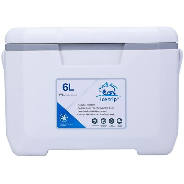 Glacière d'extérieur 6L, petite mini glacière de camping pour garder au  chaud et au frais, boîte de stockage de nourriture pour incubateur de  réfrigérateur portable 