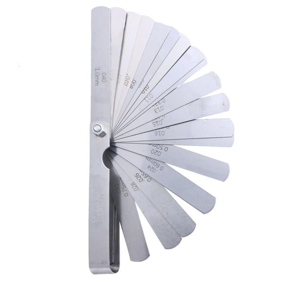 32 Pieces Steel Feeler Gauge Double Marked Metric and Imperials Measuring Tool Wedges Feeler Ruler Measure Tool