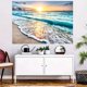 thumbnail image 3 of 1pc Print Oil Painting, Modern European And American Style Inswind Shoreline Sunrise Sea Sun Hanging Wall Wallpaper Background Painting Crash Into Me Home Decoration Poster Art Wall Decoration Paintin, 3 of 5