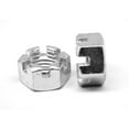 thumbnail image 1 of 1"-14 Fine Thread Grade 2 Slotted Finished Hex Nut Low Carbon Steel Zinc Plated Pk 25, 1 of 1