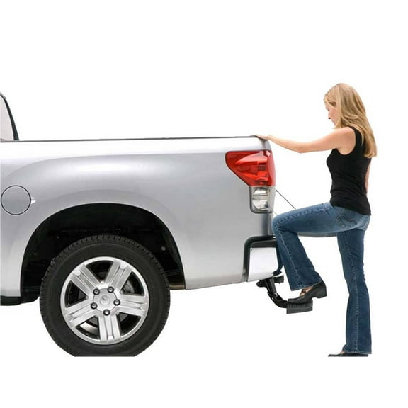 AMP Research Black Drop Down Bed Step Fits 14-21 Toyota Tundra w/ Steel Bumper