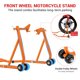 thumbnail image 5 of QinaQin Soporte delantero para motocicleta, capacidad de 850 lb, elevador ajustable tipo U y L con ruedas dobles y base antideslizante para mantenimiento o resguardo, 5 of 7