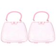 thumbnail image 2 of Travel Jewelry Bag 2Pcs Creative Plastic Necklace Earrings Jewelry Storage For Girls And Women In Pink Portable Design With 17x12x4.5cm Size, 2 of 3