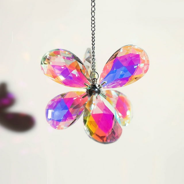 Fiudx Atrapasueños de Cristal, Reflejo de Luz Colorido, Decoración Brillante para Ventanas, Versátil para Colgar En Casa, Oficina, Jardín, Fiesta, Boda, Cristal de 60 Mm, Juego de 1 Pieza