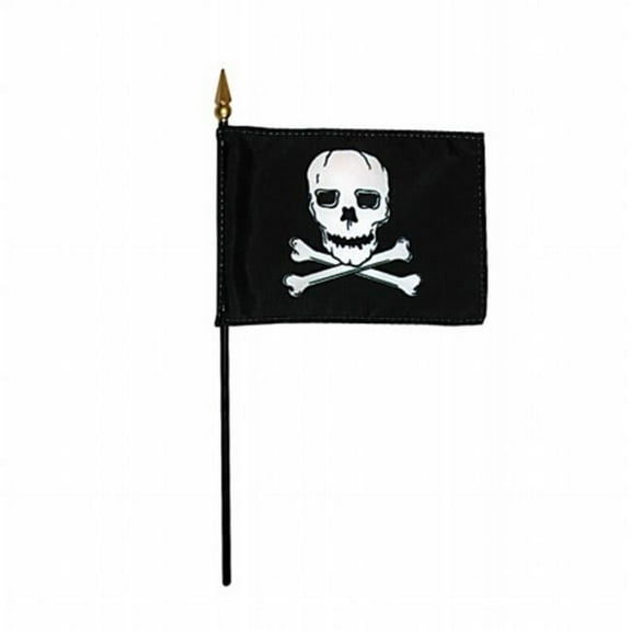 Annin Flagmakers 380100 Eb Jolly Roger Mounted 4 x 6 in. 12 Pack