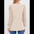 thumbnail image 4 of Blusas de Encaje de Larga para Mujer, Suéteres de Cuello en V A para Otoño 2025, Atuendos Elegantes e Informales de Invierno Albaricoque M, 4 of 9