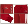 thumbnail image 5 of X-2 Men Tracksuits 2 Pieces Set Jogging Athletic Sports Set White Red Size S, 5 of 6