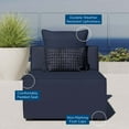 thumbnail image 3 of Sofa Middle Chair, Fabric, Blue Navy Blue, Modern Contemporary Urban Design, Outdoor Patio Balcony Cafe Bistro Garden Furniture Hotel Hospitality, 3 of 7
