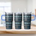 thumbnail image 2 of Stainless Steel Double Wall Cup 20oz with Lid & Straw - Vacuum Insulated Travel Tumbler, Leakproof Thermal Coffee Mug, Bohemian Themed, 2 of 5