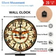 thumbnail image 3 of Bat Design Wall Clock with Vintage Style 10-Inch Silent Wooden Wall Clock, Battery Operated (AA Batteries Not Included), Artistic Home Decor, 3 of 7