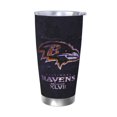 thumbnail image 1 of Taza térmica duradera de acero inoxidable 304 con temática del equipo de fútbol de los Ravens con tapa y pajita Taza térmica de acero inoxidable de 20 oz Taza para automóvil Adecuada para bebidas, 1 of 8