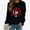 Black, variant on SOOMLON Valentine's Day Shirts for Women Couple Valentines Gift Loose Long Sleeve Scoop Neck T Shirts Cute Heart Print Tops Trendy Valentines Clothes 2025 Gray XL
