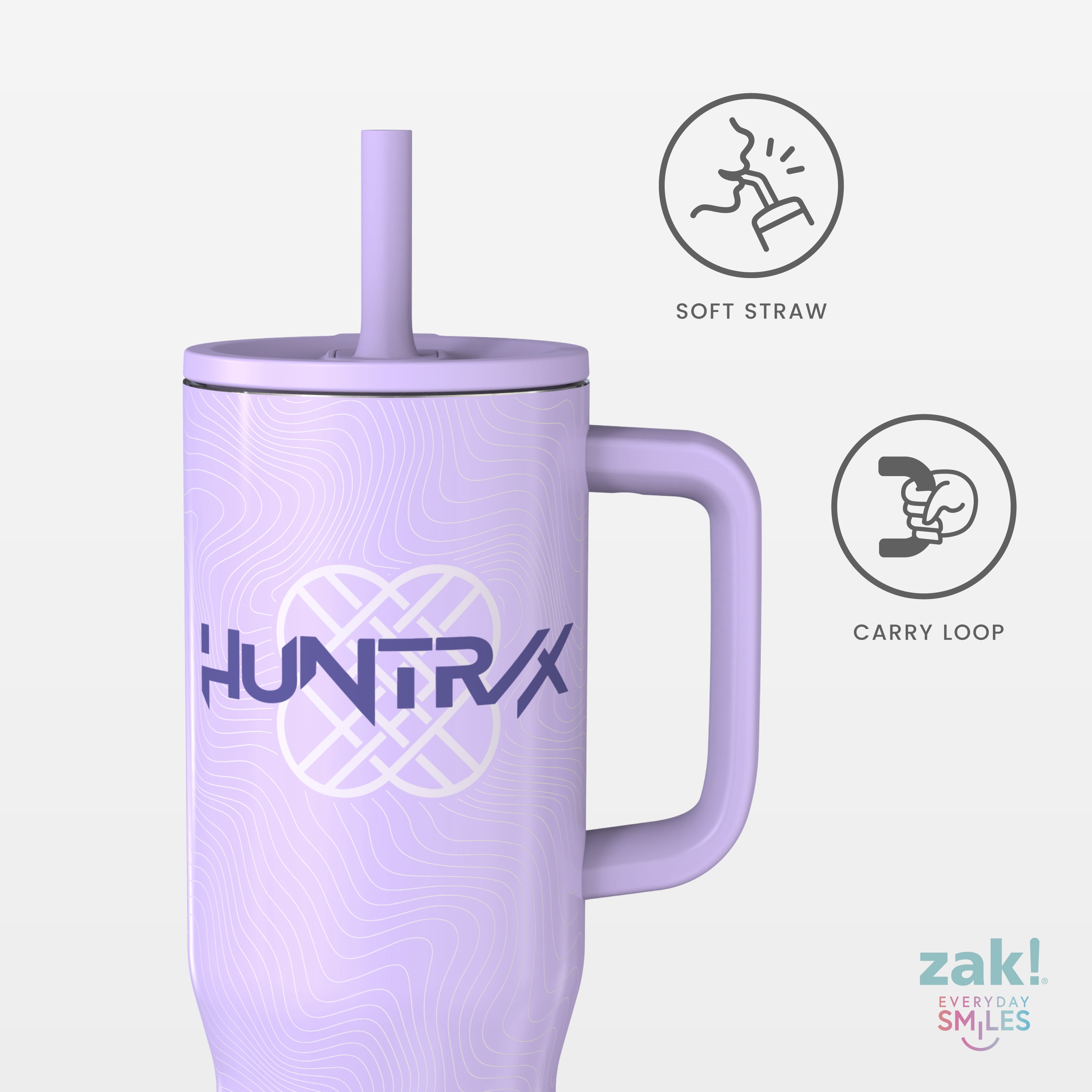Zak Designs 30oz Kpop Demon Hunters Double Wall Stainless Steel Vaccuum Insulated Sutton Straw Tumbler