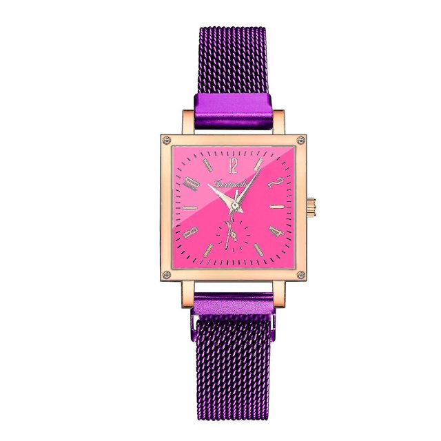 Reloj de moda para mujer, reloj de acero inoxidable, vestido informal, joyería de cristal para muñeca