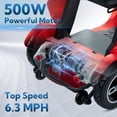 thumbnail image 5 of GLIDEZONE 4 Wheels Mobility Scooter with Charger & Basket for Seniors, Electric Powered Folding Wheelchair Device with 35 Miles for Travel, 5 of 7