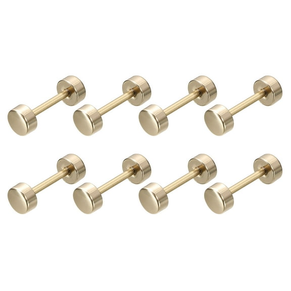 8Pack Metal Bag Strap Connect Buckles,19x29mm Purse Screw Fixing Rivets (Light Golden)