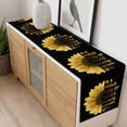 thumbnail image 4 of Yellow Sunflowers Table Runner - 70 Inch Long, Kitchen Dining Table Runner Dresser Scarves, Floral Rustic Abstract Black Farmhouse Decor for Coffee Tables Wedding Party Banquet, 4 of 8