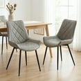 thumbnail image 5 of Cortesi Home Ellie Dining Chairs in Gray faux Leather, Set of 2, 5 of 10