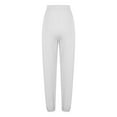 thumbnail image 6 of Fartey Solid Color Sweatpants for Women 2025 Fall Fleece Elastic High Waisted Jogger Pants Soft Comfy Drawstring Cinch Bottom Sweatpant with Pockets White 2XL, 6 of 9