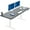 Black/White, variant on VIVO Electric 83” x 30” Stand Up Desk Workstation, White Table Top, White Frame