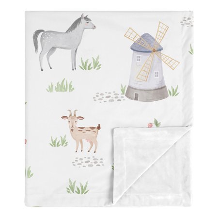 UPC: 0846480075578 | Farm Animals Security Baby Blanket by Sweet Jojo Designs