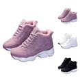 thumbnail image 2 of NOKIO Women's Platform Sneakers Warm Sport Shoes with Thick Fl𝖾𝖾c𝖾 Li𝗇𝗂ng, So𝗅id Color Ankle B𝗈𝗈𝑡𝑠 Comfortable Non S𝗅ip Athlet𝗂c Shoes Fashion 𝖫a𝖼e Up Walking Shoes, 2 of 7