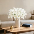 thumbnail image 5 of Lyacmy White Calla Lily 24Pcs Artificial Flowers, 14 inch PU Real Touch Silk Flower Bouquet for Wedding Table Centerpiece Home Decoration, 5 of 12